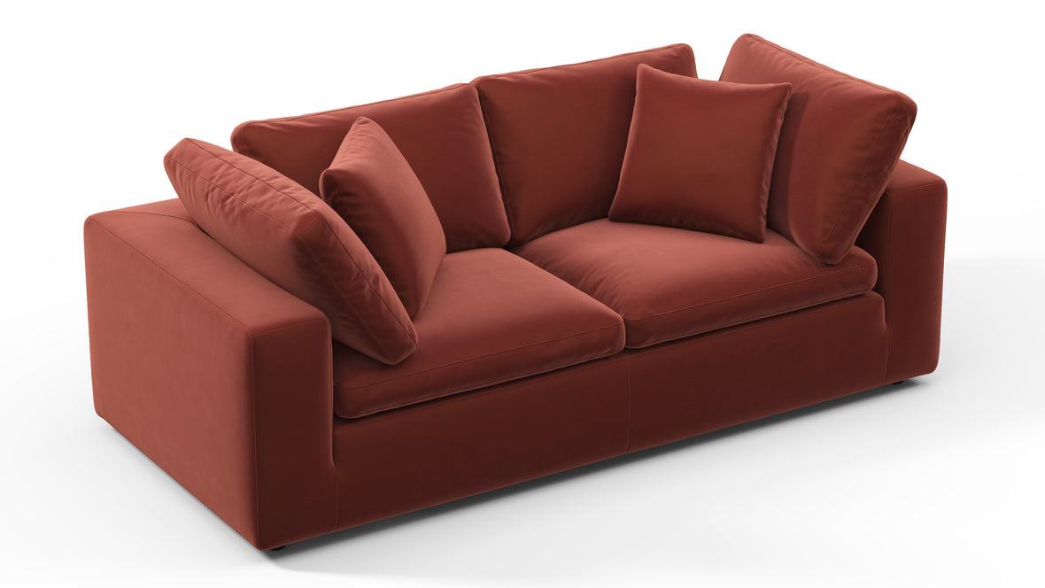 Sky - Sky Two Seater Sofa, Burgundy Velvet