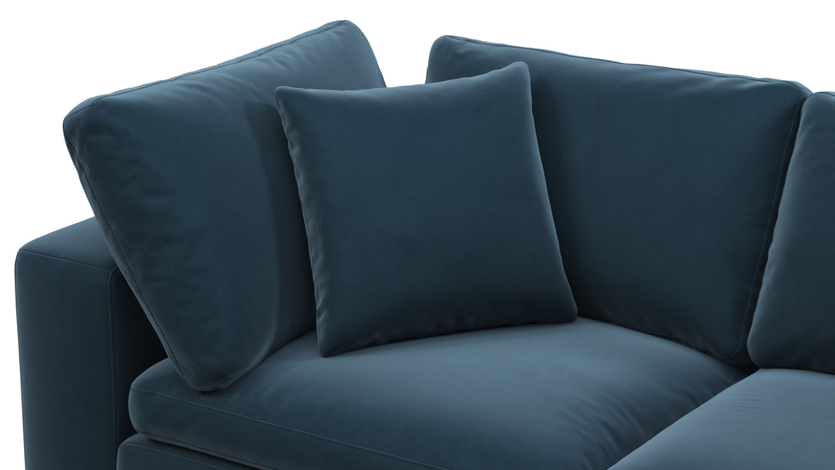 Sky - Sky Two Seater Sofa, Prussian Blue Luxe Velvet