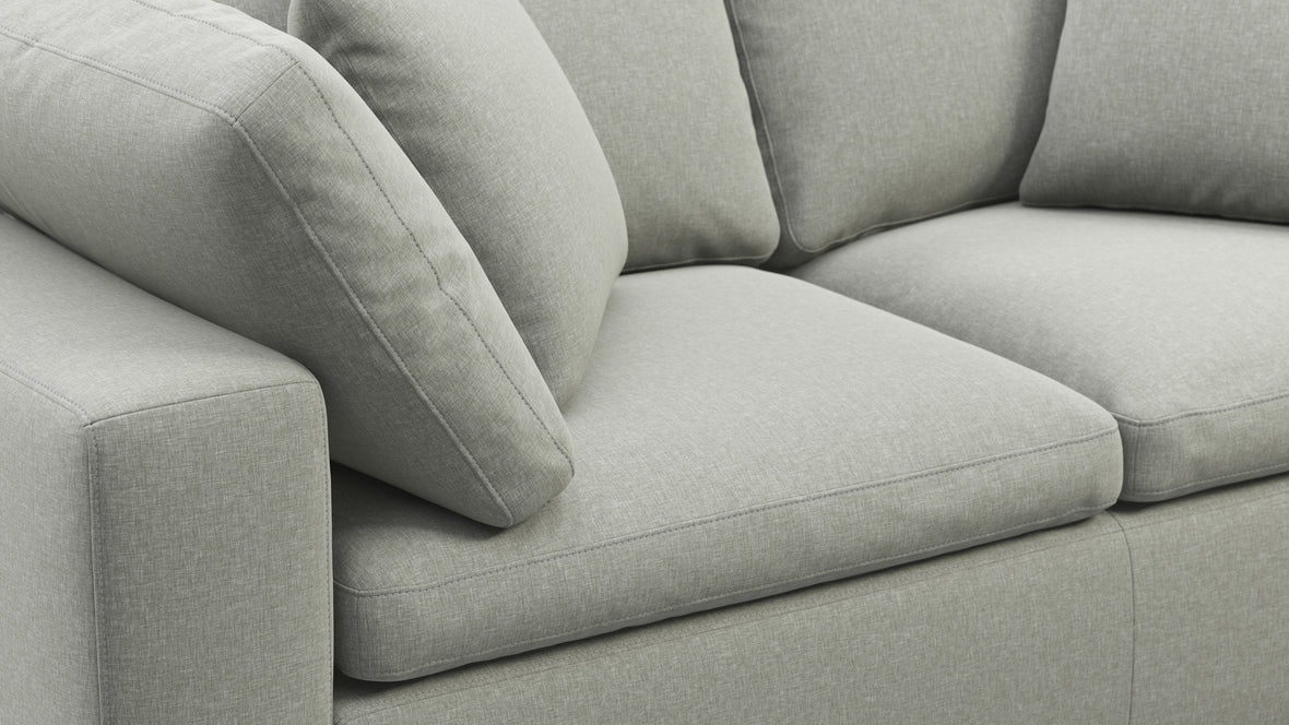 Sky - Sky Two Seater Sofa, Soft Gray Brushed Weave