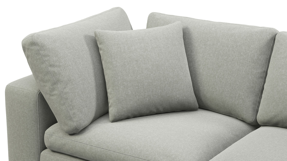 Sky - Sky Two Seater Sofa, Soft Gray Brushed Weave