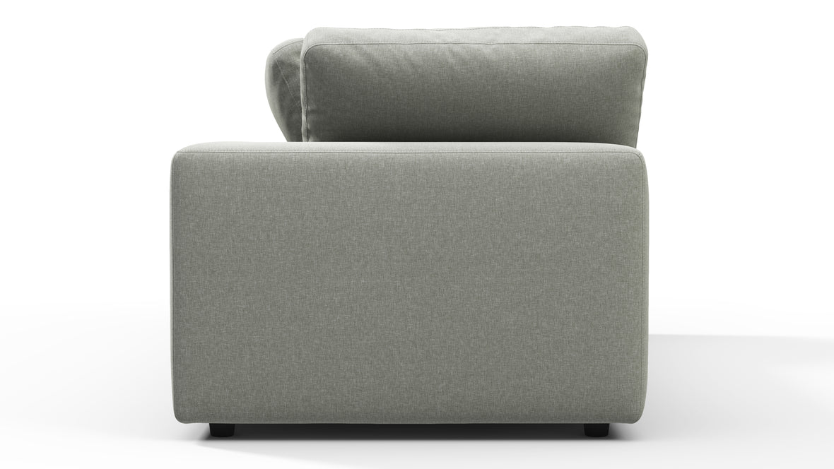 Sky - Sky Two Seater Sofa, Soft Gray Brushed Weave