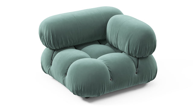 Belia - Belia Module, Right Corner, Jadeite Luxe Velvet