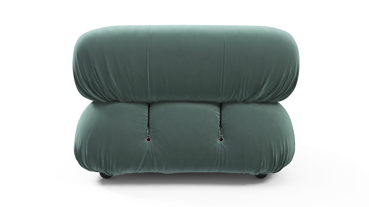 Belia - Belia Module, Right Corner, Jadeite Luxe Velvet