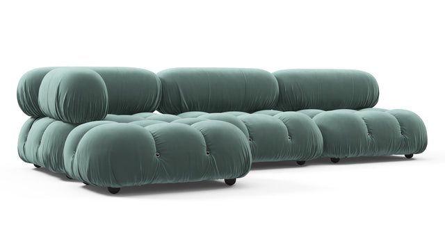 Belia - Belia Sectional, Left Chaise, Jadeite Luxe Velvet