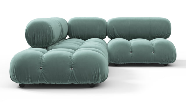 Belia - Belia Sectional, Small Right Corner, Jadeite Luxe Velvet