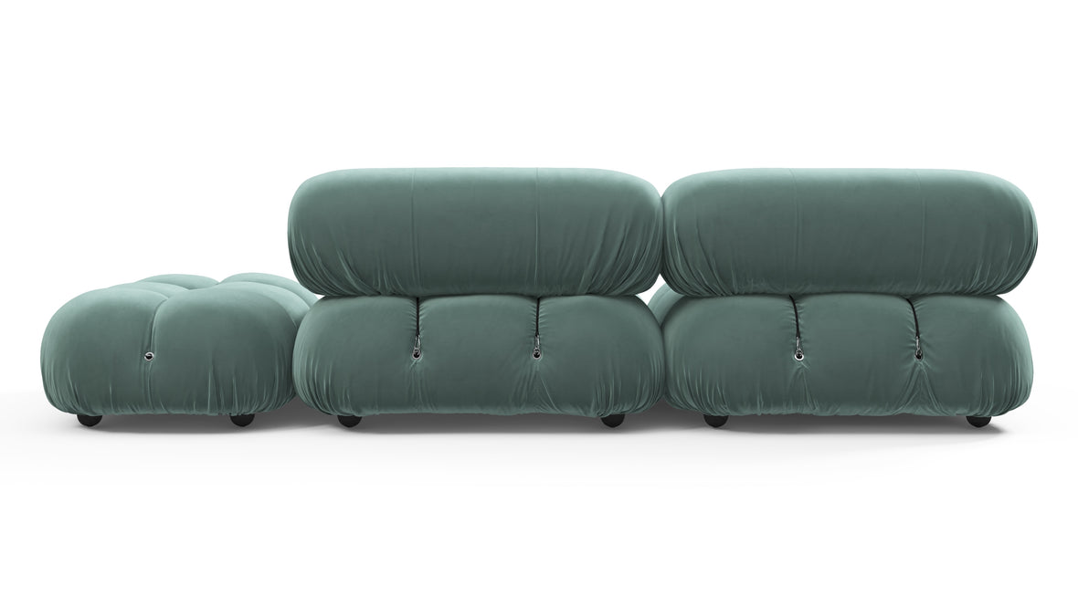 Belia - Belia Open End Sofa, Right, Jadeite Luxe Velvet