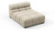 Tufted - Tufted Module, Armless Chaise, Beige Gray Chenille