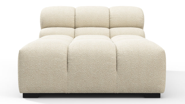 Tufted - Tufted Module, Armless Chaise, Eggshell Boucle