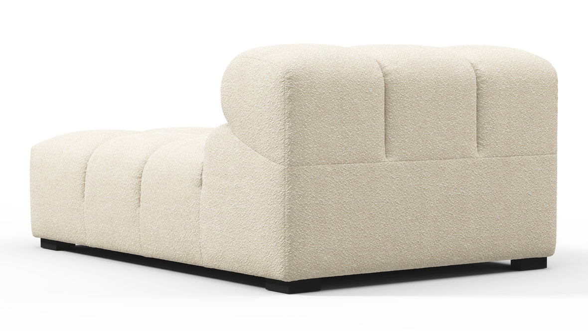 Tufted - Tufted Module, Armless Chaise, Eggshell Boucle