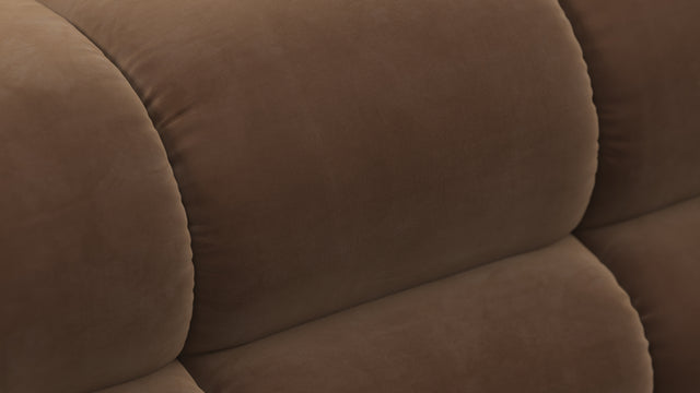 Tufted - Tufted Module, Armless Chaise, Mocha Velvet