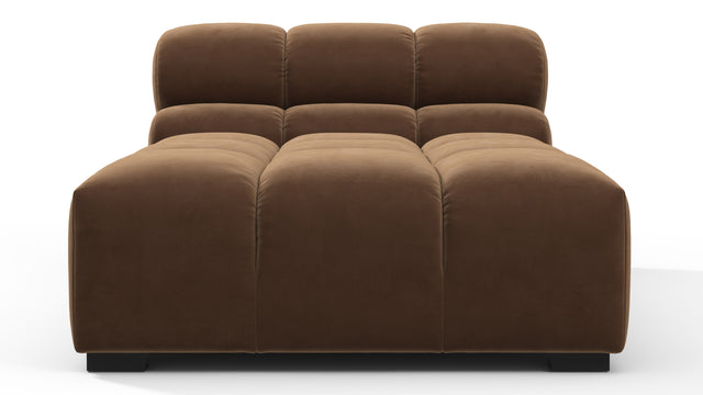 Tufted - Tufted Module, Armless Chaise, Mocha Velvet