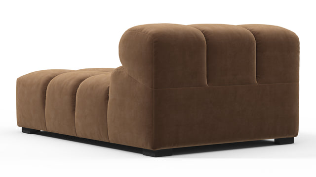 Tufted - Tufted Module, Armless Chaise, Mocha Velvet