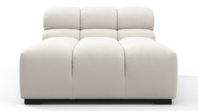 Tufted - Tufted Module, Armless Chaise, Oatmeal Brushed Weave