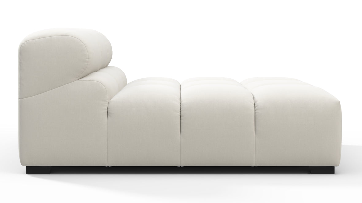 Tufted - Tufted Module, Armless Chaise, Oatmeal Brushed Weave