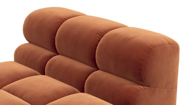 Tufted - Tufted Module, Armless Chaise, Spice Velvet