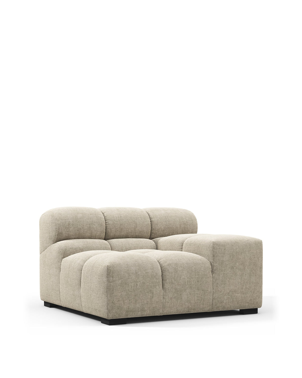 Tufty Module, Right Arm, Beige Gray Chenille – Interior Icons