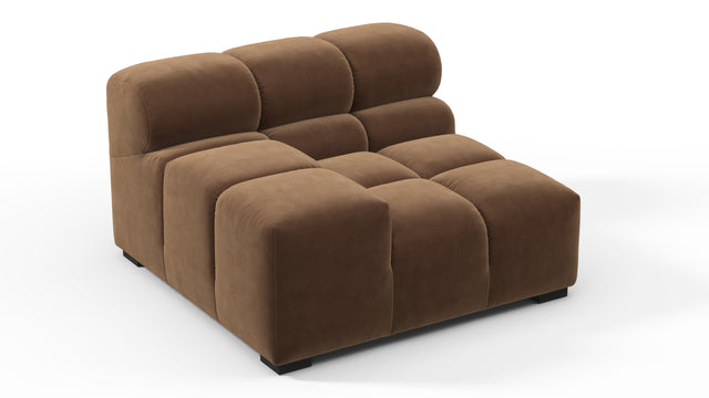 Tufted - Tufted Module, Left Arm, Mocha Velvet