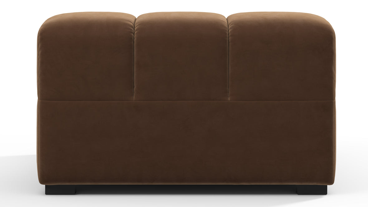 Tufted - Tufted Module, Left Arm, Mocha Velvet