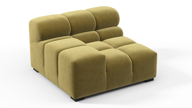 Tufted - Tufted Module, Left Arm, Olive Gold Velvet