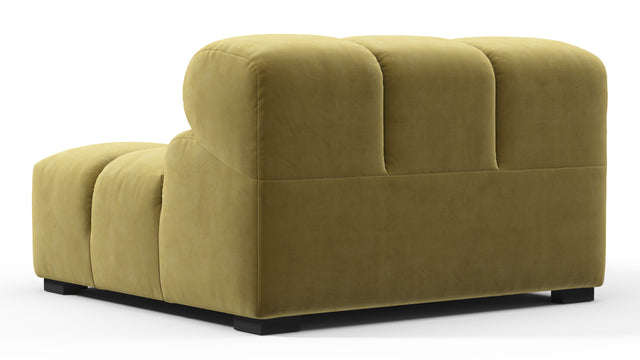 Tufted - Tufted Module, Left Arm, Olive Gold Velvet