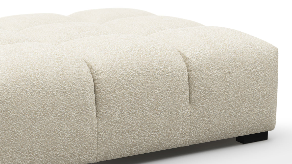 Tufted - Tufted Ottoman, Eggshell Boucle