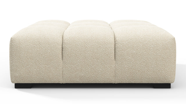 Tufted - Tufted Ottoman, Eggshell Boucle