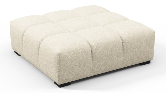 Tufted - Tufted Ottoman, Eggshell Boucle