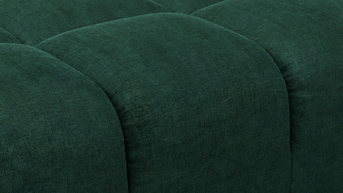 Tufted - Tufted Ottoman, Forest Green Chenille