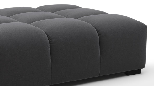 Tufted - Tufted Ottoman, Ink Brushed Weave