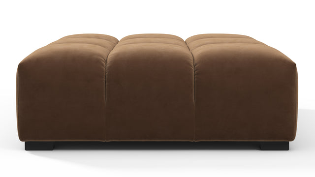 Tufted - Tufted Ottoman, Mocha Velvet