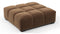 Tufted - Tufted Ottoman, Mocha Velvet