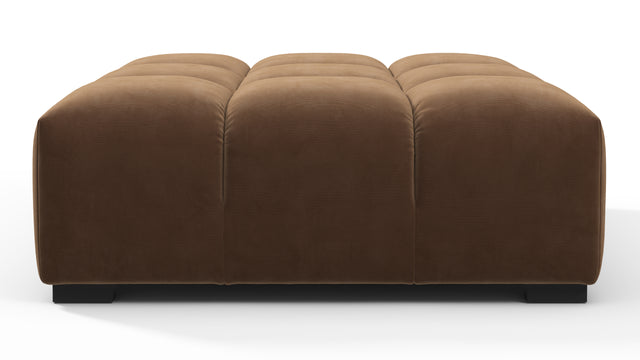 Tufted - Tufted Ottoman, Mocha Velvet