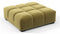 Tufted - Tufted Ottoman, Olive Gold Velvet