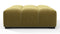 Tufted - Tufted Ottoman, Olive Gold Velvet