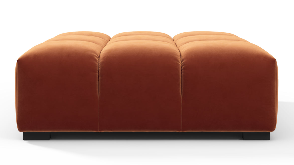 Tufted - Tufted Ottoman, Spice Velvet