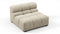 Tufted - Tufted Module, Armless, Beige Gray Chenille