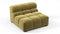 Tufted - Tufted Module, Armless, Olive Gold Velvet