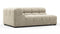 Tufted - Tufted Module, Extra Large Left Corner, Beige Gray Chenille