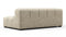 Tufted - Tufted Module, Extra Large Left Corner, Beige Gray Chenille