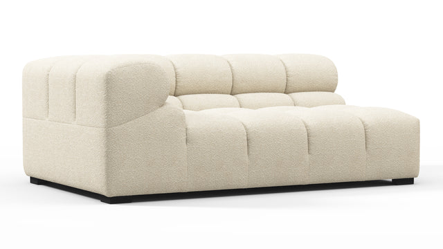 Tufted - Tufted Module, Extra Large Left Corner, Eggshell Boucle