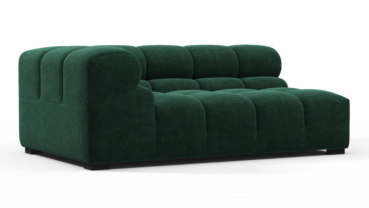 Tufted - Tufted Module, Extra Large Left Corner, Forest Green Chenille