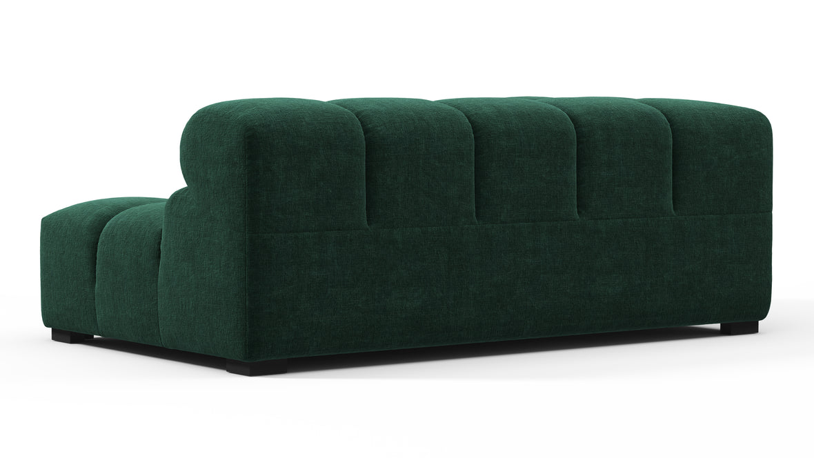 Tufted - Tufted Module, Extra Large Left Corner, Forest Green Chenille