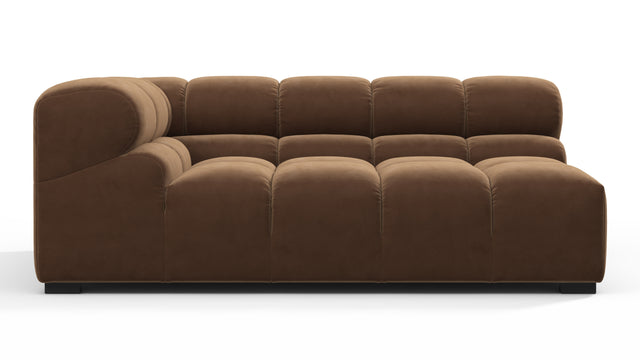 Tufted - Tufted Module, Extra Large Left Corner, Mocha Velvet