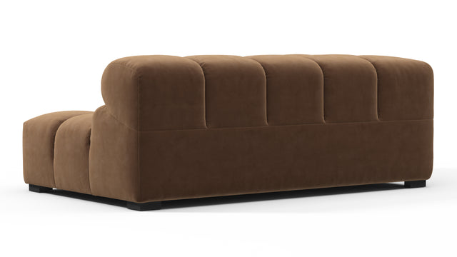 Tufted - Tufted Module, Extra Large Left Corner, Mocha Velvet