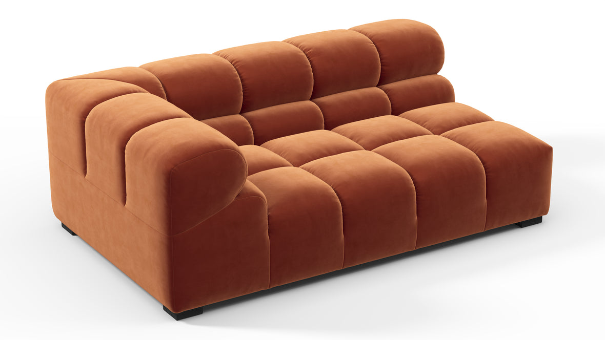 Tufted - Tufted Module, Extra Large Left Corner, Spice Velvet