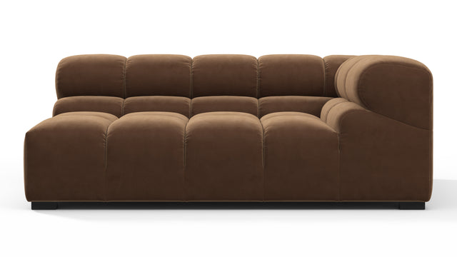 Tufted - Tufted Module, Extra Large Right Corner, Mocha Velvet