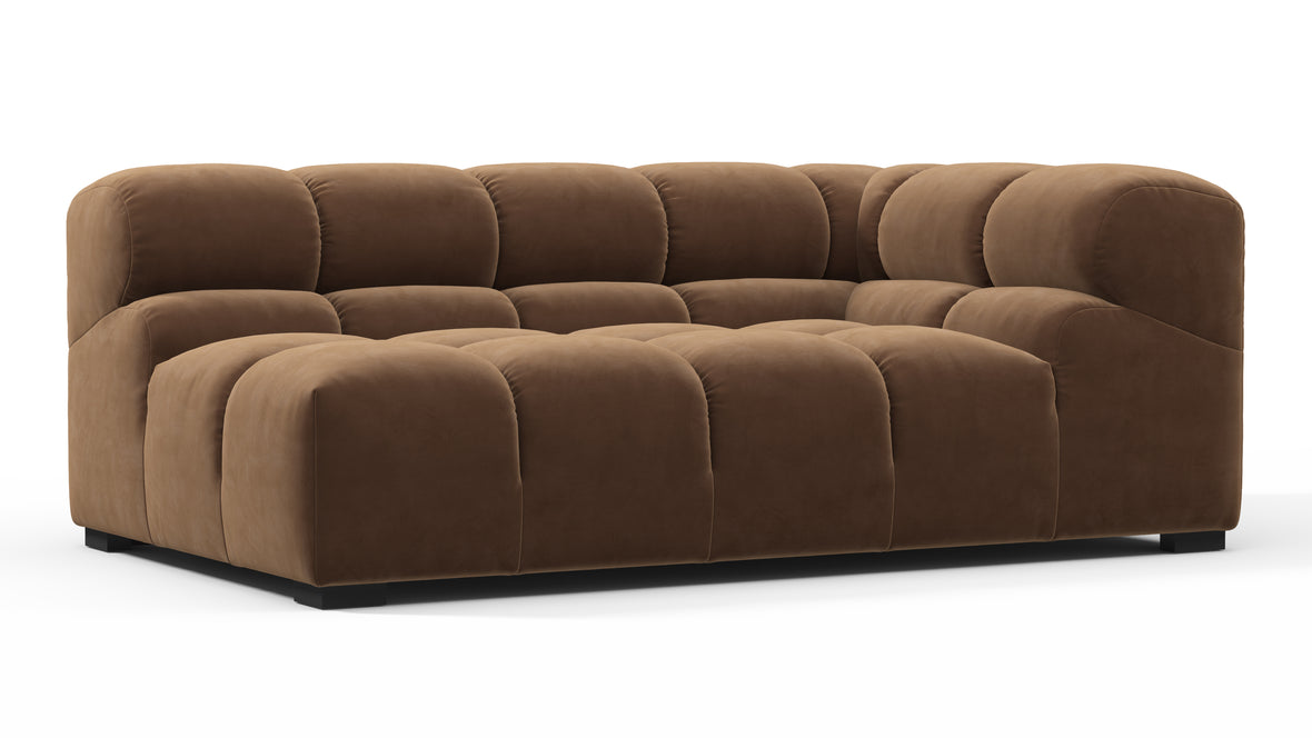 Tufted - Tufted Module, Extra Large Right Corner, Mocha Velvet