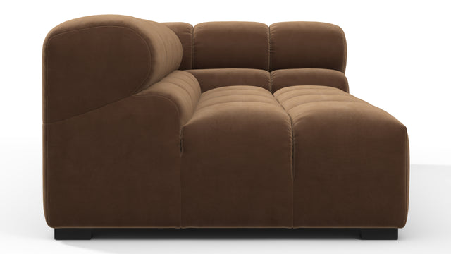 Tufted - Tufted Module, Extra Large Right Corner, Mocha Velvet