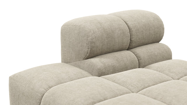 Tufted - Tufted Module, Left Chaise, Armless, Beige Gray Chenille