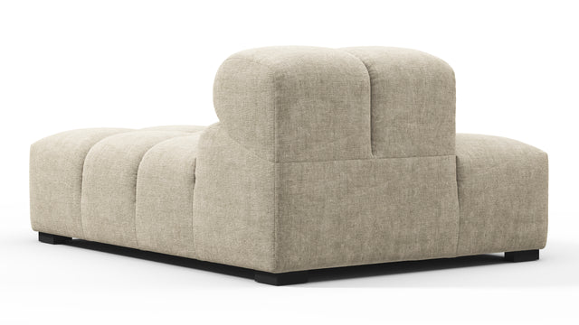 Tufted - Tufted Module, Left Chaise, Armless, Beige Gray Chenille